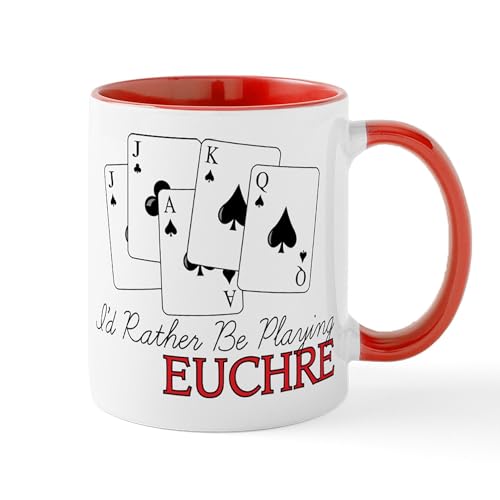 White/Red Inside - Euchre Playing Mug