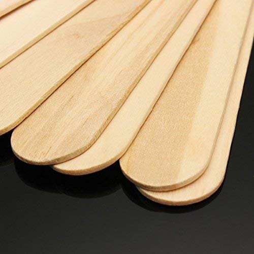 MAYU WAX HEATER Wooden Professional Disposable Wax Knife/Spatula/Applicator Set - 100pcs Box - Perfect for Salon, Spa & Home Hair Removal, Eyebrow Shaping & Skin Care