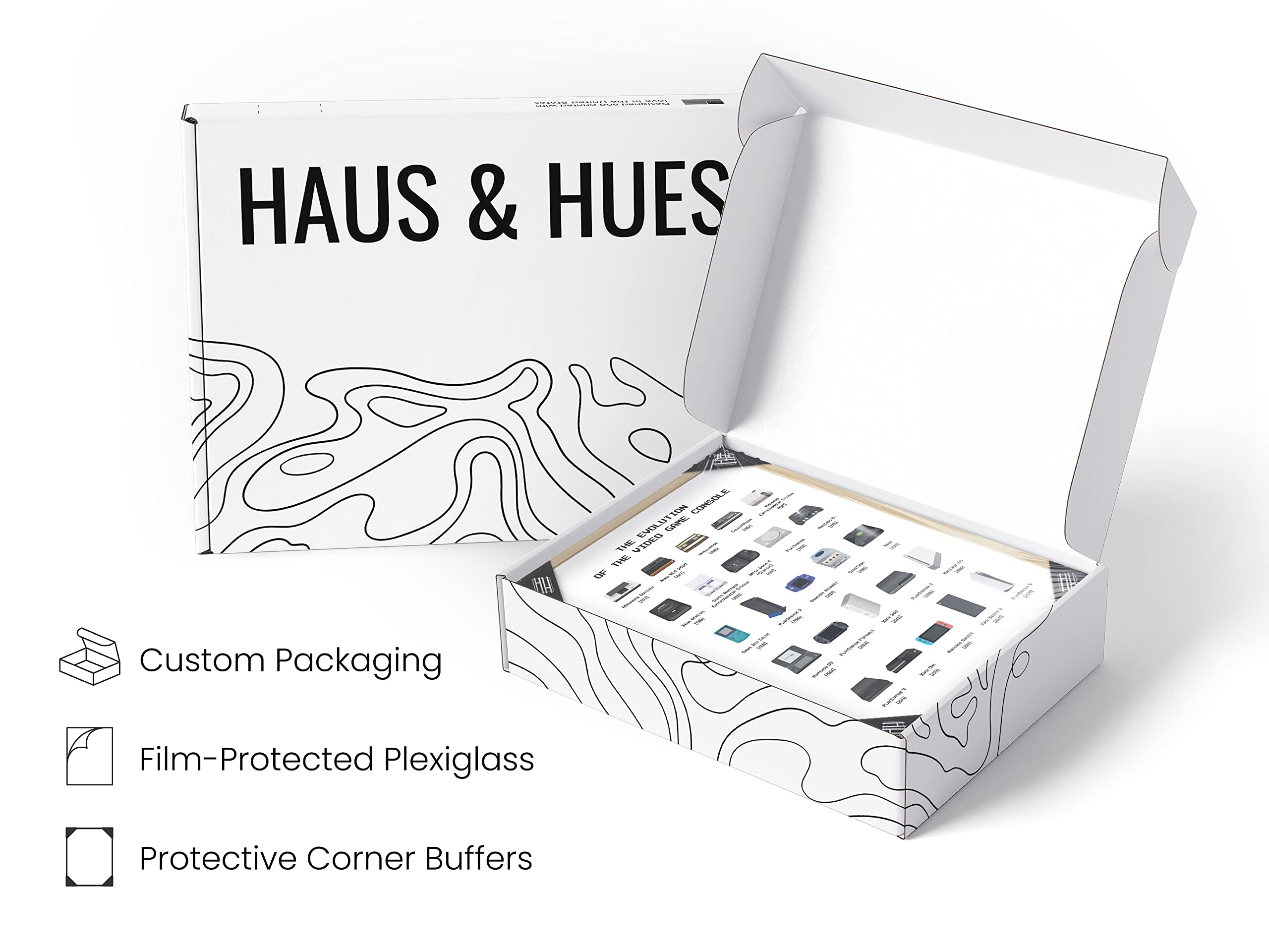 HAUS AND HUES Video Game Framed Wall Art - 16x20 Inches Beige Frame Gaming Poster for Boys Room & Man Cave - Perfect for Gamer Room Decor, Game Themed Bedroom & Esports Wall Decor - Ideal Gift for Gamers & Video Game Lovers