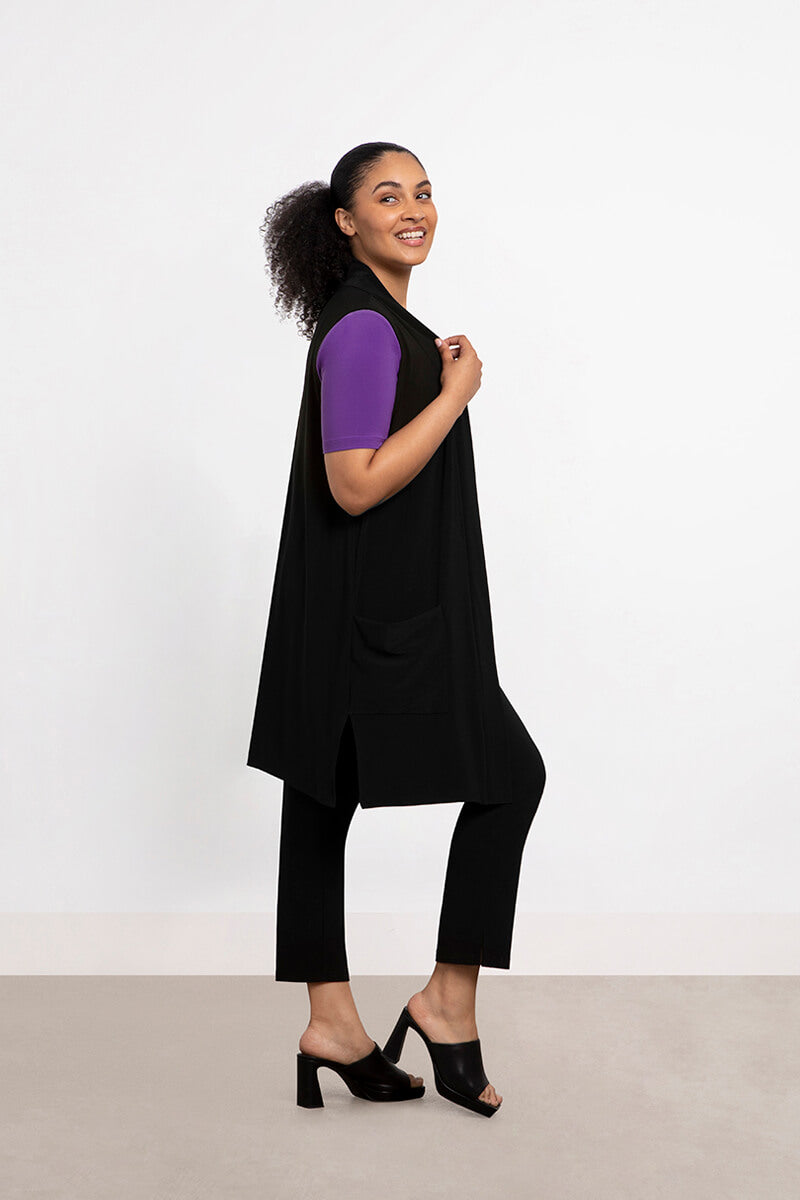 Essential Vest Midi Dress for Women | Black Casual Wear | Perfect for Office, Date Night & Summer Outfits