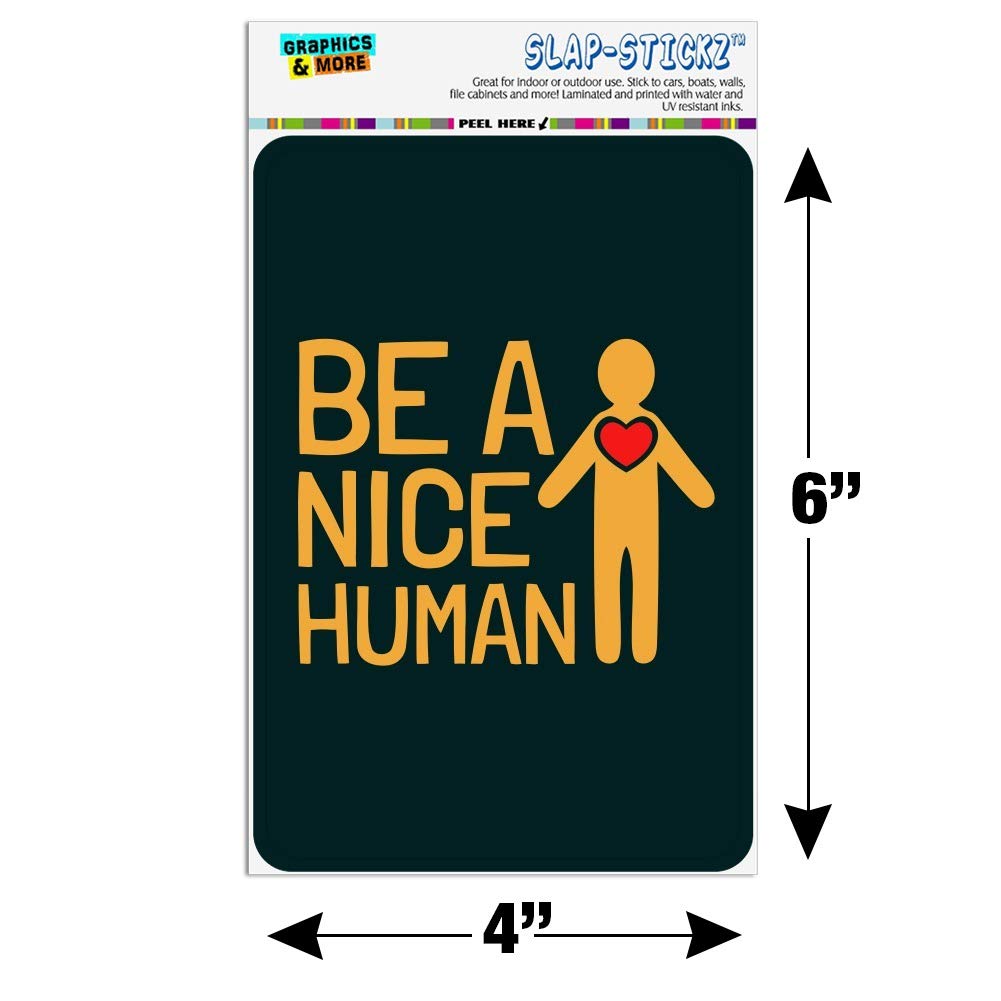 GRAPHICS & MORE 'Be A Nice Human' Heart-Shaped Sign for Home, Office & Business Decor - Perfect for Wall Art, Gifts & Inspirational Spaces