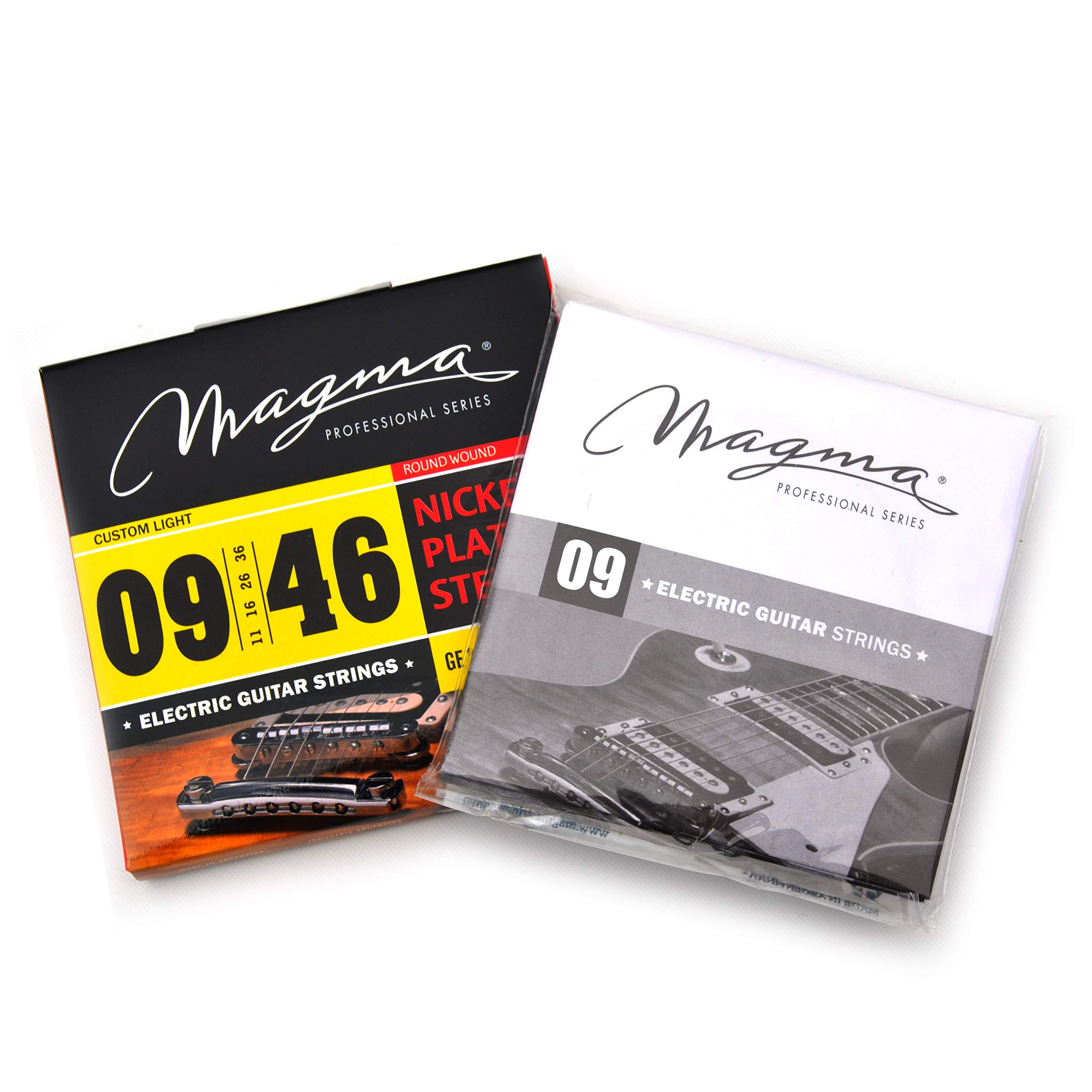 Magma Electric Guitar Strings - Light Gauge .009-.046 Nickel-Plated Steel (GE130N) for Rock, Blues & Studio Recording
