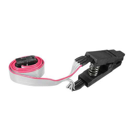 SOIC8 SOP8 Flash Chip Test Clip Adapter - 1.27mm Pitch 8-Pin IC Programmer for BIOS 24 25 93 Series with 2 Power Modules | Perfect for Electronics Repair & Chip Burning