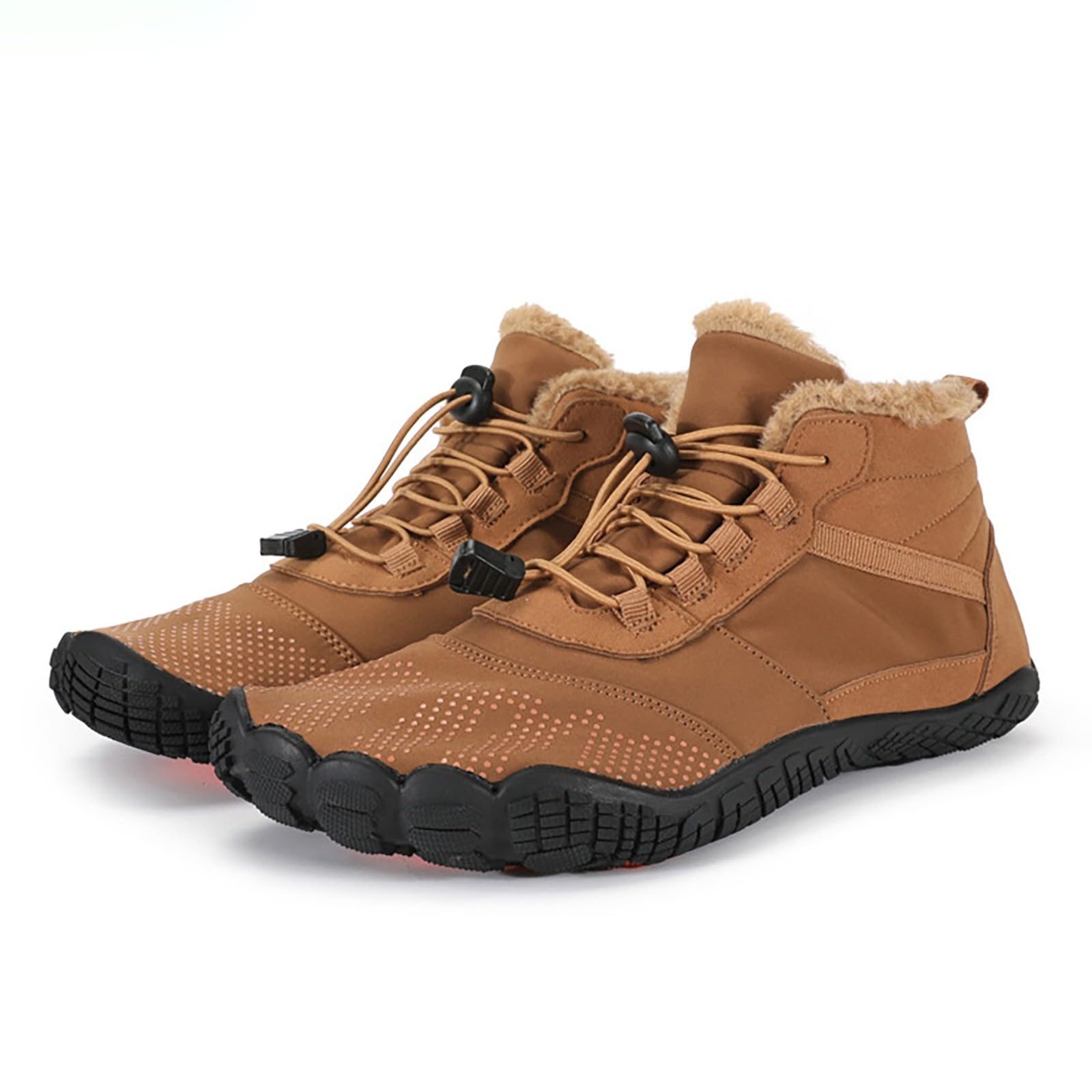 **Men's Winter Barefoot Boots - Warm Lined Snow Boots for Trekking & Hiking | Non-Slip Comfortable Ankle Boots | Perfect for Outdoor Adventures & Cold Weather**