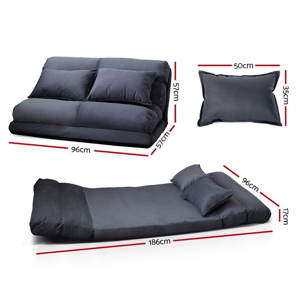 Foldable Lounge Sofa Bed - Convertible Floor Recliner Chair for Small Spaces | Perfect for Living Room, Bedroom, Guest Room & Studio Apartments