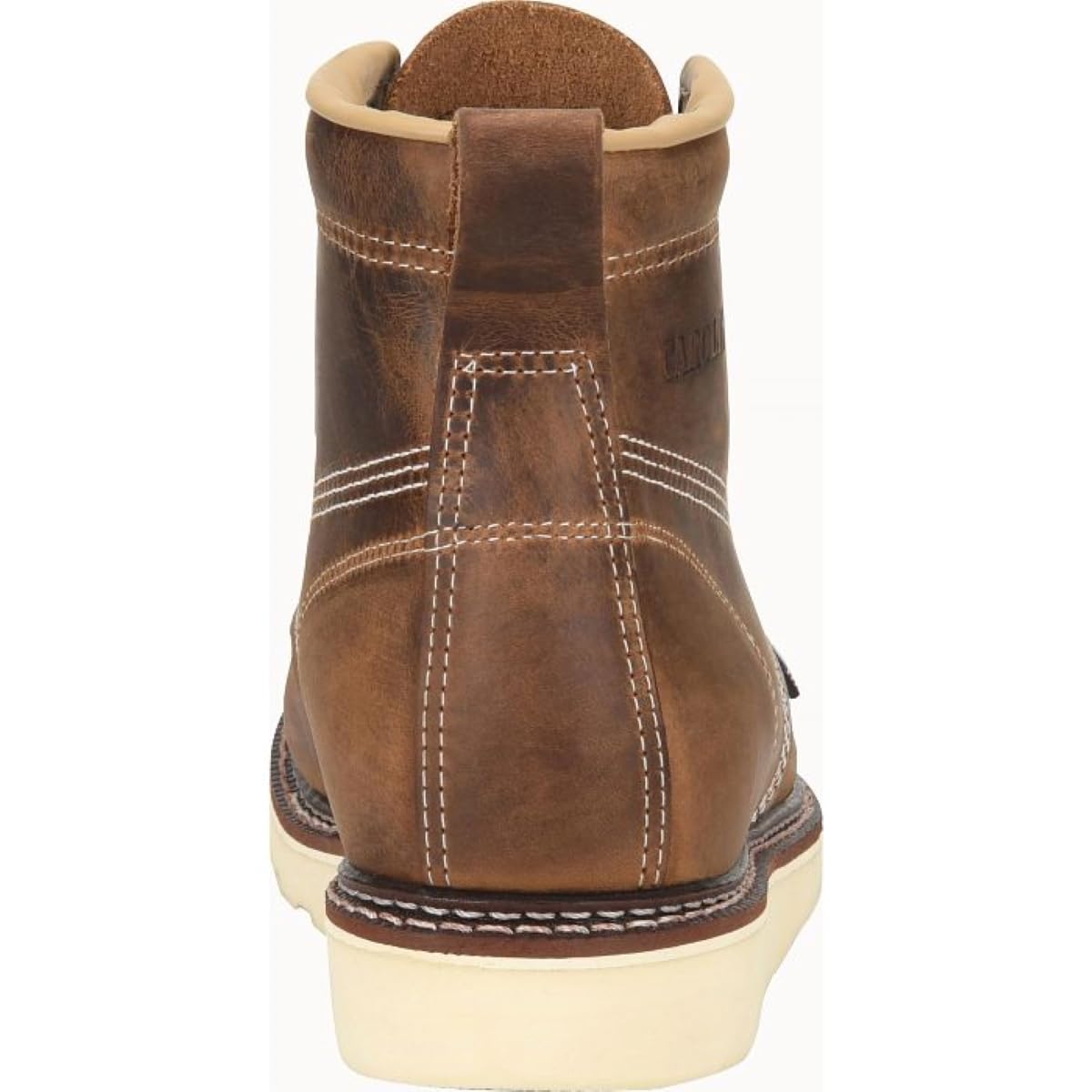 Carolina AMP USA 6 Inch Men's Soft Moc Toe Work Boots - American Made Leather Safety Shoes with Oil & Slip Resistant Outsole, Comfortable Poron Insole - Ideal for Construction, Warehouse & Outdoor Work