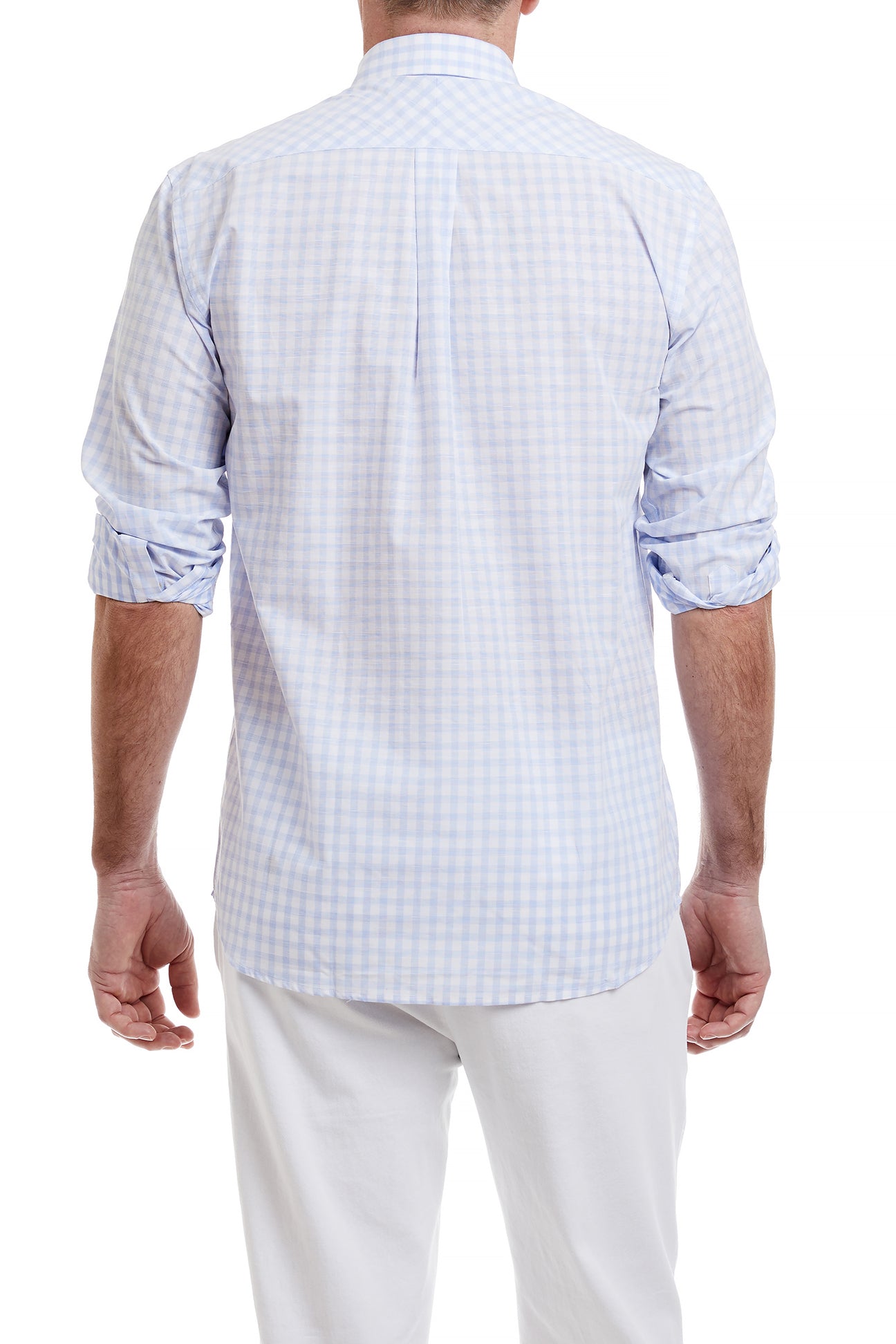 Blue Gingham Chase Shirt - Stylish Casual Beach Shirt for Men & Women | Perfect for Summer Outings, Vacations & Relaxing by the Shore