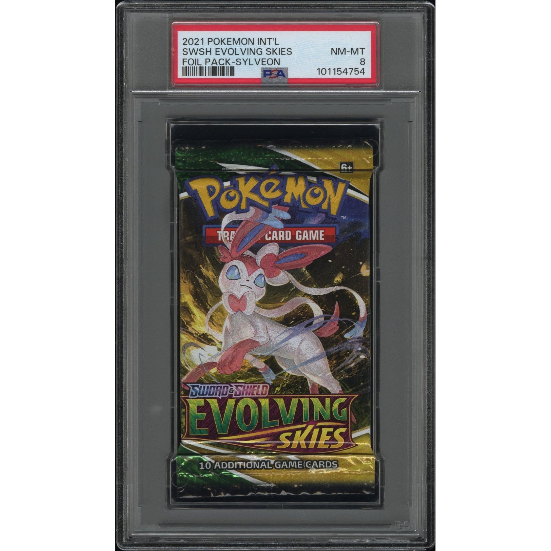 2021 Pokemon Evolving Skies Booster Pack - Sylveon Art PSA 8 Graded | Collectible Trading Card Game for Players & Fans | Perfect for Tournaments, Gifts & Display