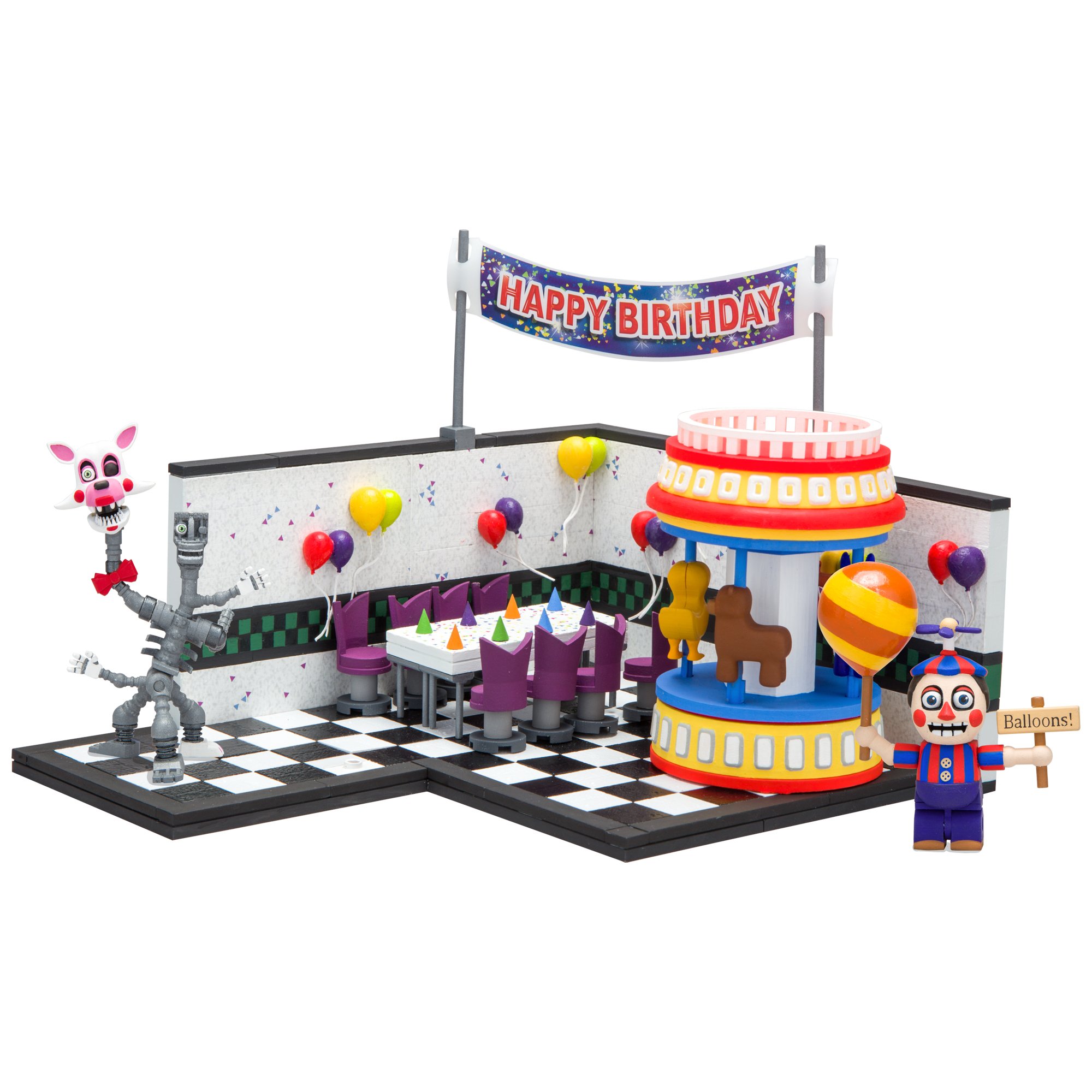 McFarlane Toys Five Nights at Freddy's Game Area Construction Building Kit - FNAF Collectible Action Figure Set for Horror Game Fans | Perfect for Display, Role Play & Halloween Decorations