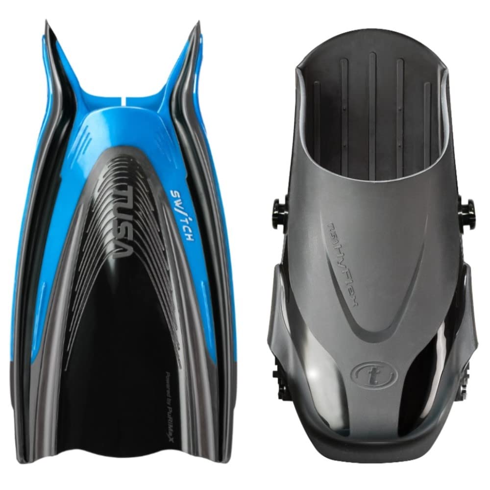TUSA SF-0104 Hyflex Switch Scuba Diving Fins - Premium Adjustable Swim Fins for Snorkeling, Freediving & Underwater Exploration | Comfortable & Durable Design for Ocean Adventures