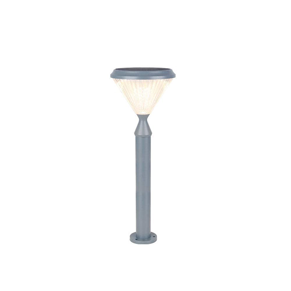 75Cm Black Solar Outdoor Lamp Post Lights - Waterproof LED Garden Pole Light for Villa, Street & Wall Decoration - Energy-Saving Household Lighting for Pathways, Driveways & Landscaping (Gray)