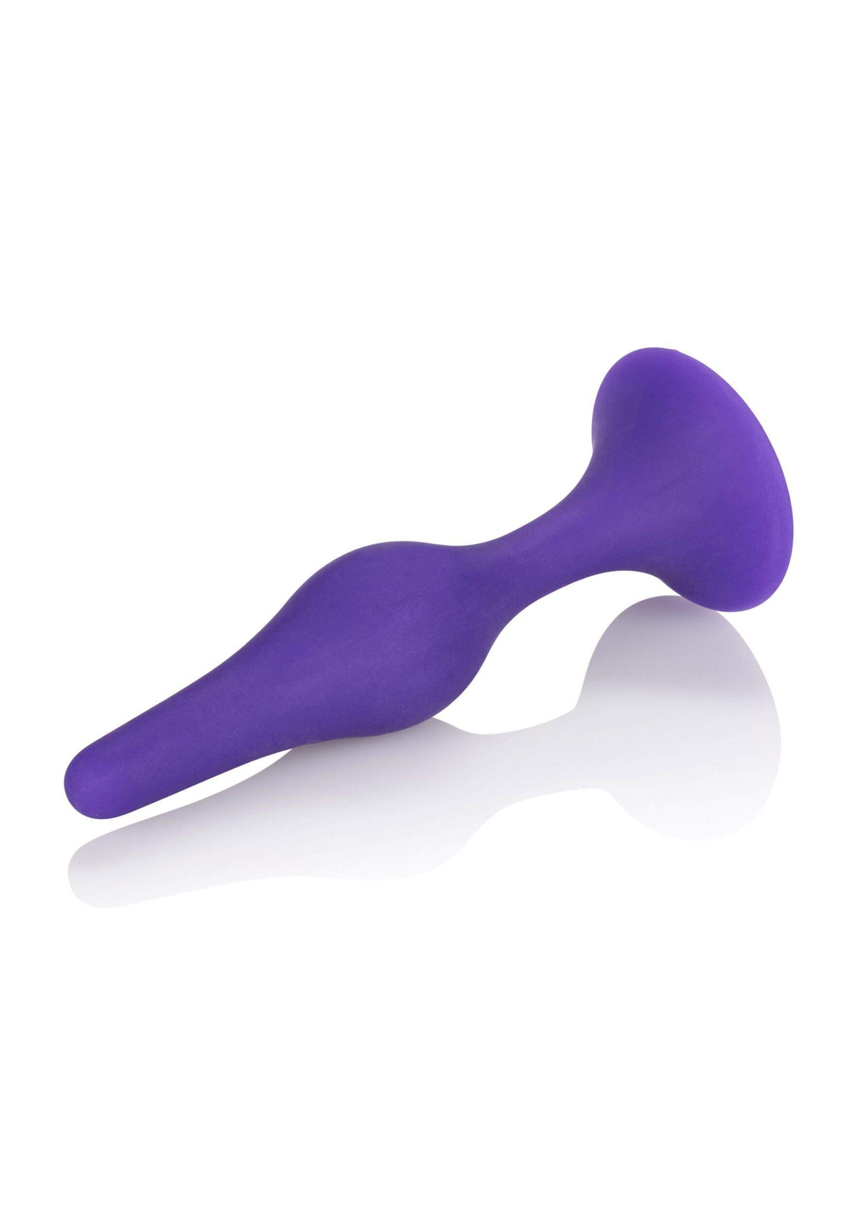 CalExotics Booty Call 3-Piece Silicone Butt Plug Set with Suction Cup - Waterproof Anal Training Kit for Couples & Beginners - Purple Adult Sex Toy for Bedroom Play & Fetish Exploration