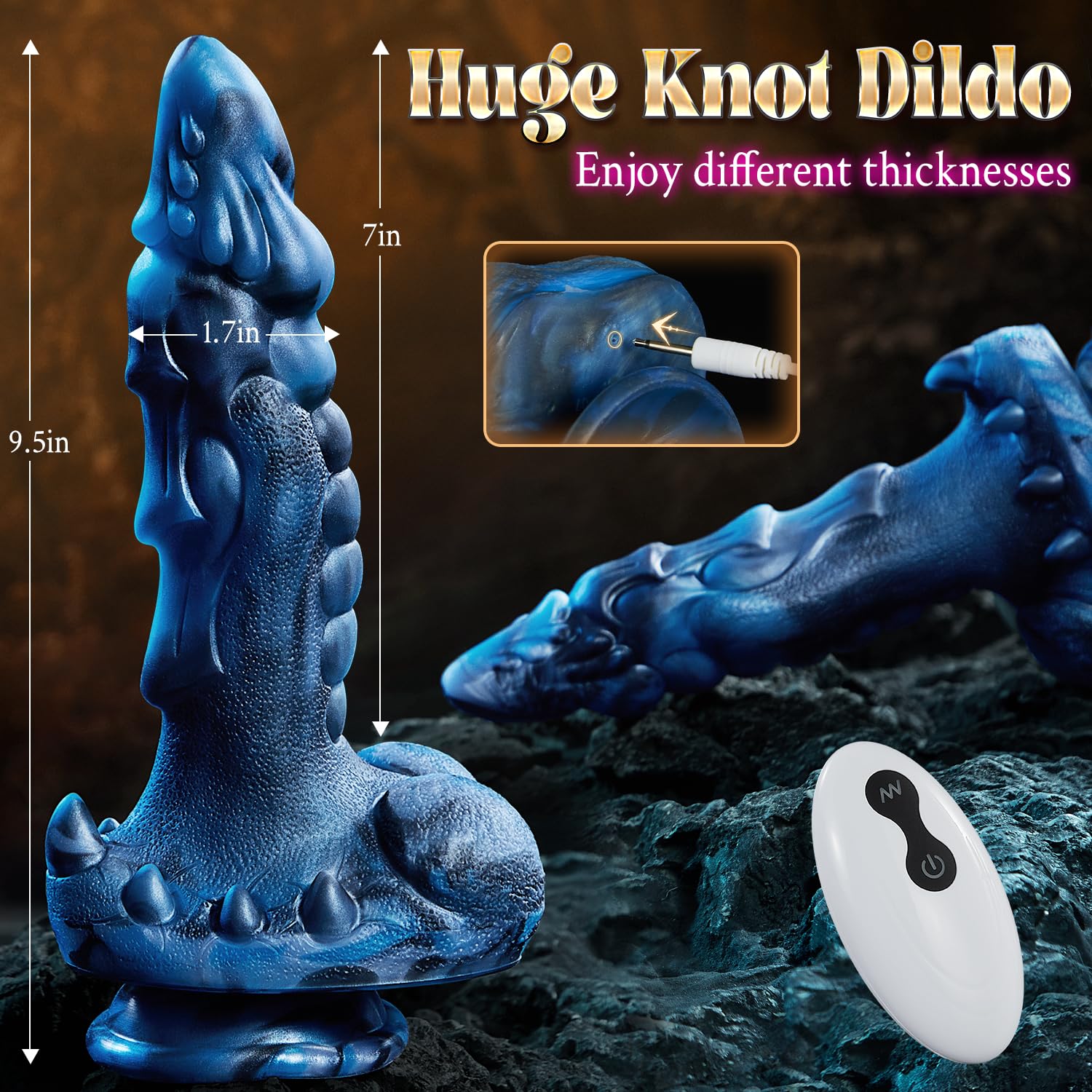 5-in-1 Fantasy Monster Dildo Vibrator - 9.5
