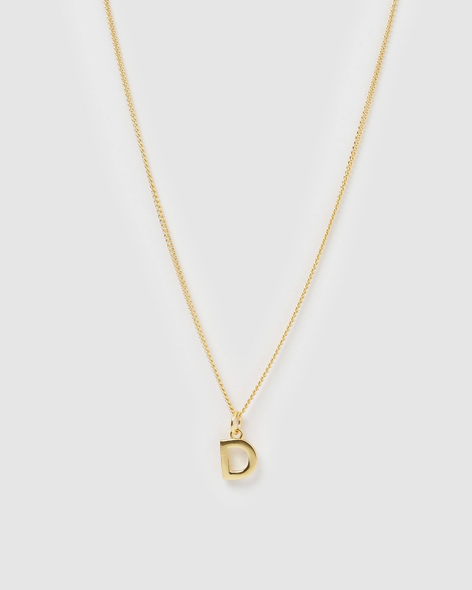 Izoa Gold Alphabet Letter D Necklace - Elegant Initial Jewelry for Women, Perfect Gift for Birthday, Anniversary & Everyday Wear