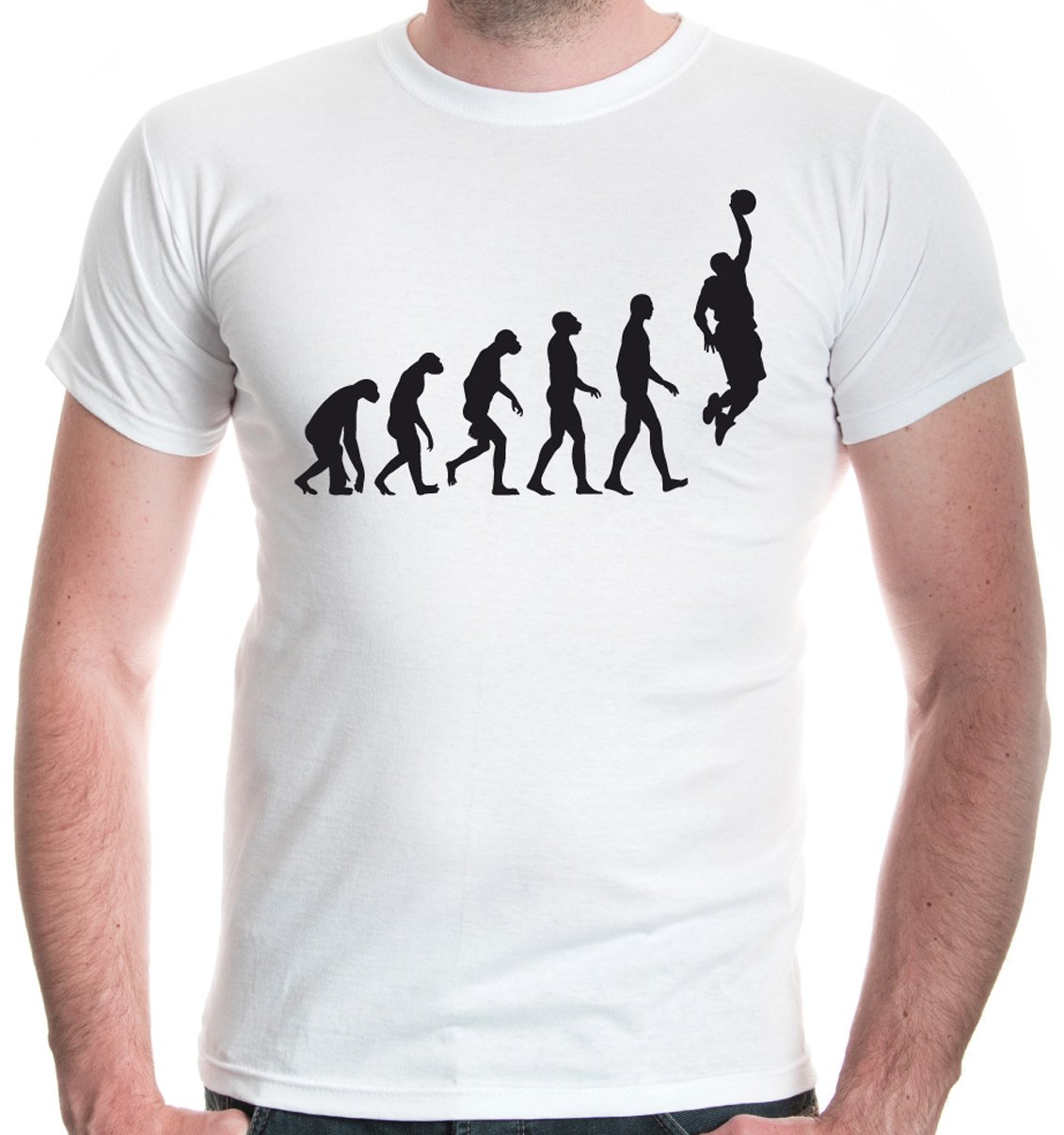 buXsbaum Men's Basketball T-Shirt - The Evolution of Basketball Graphic Tee - Casual Sports Fan Apparel for Streetwear & Game Day Outfits