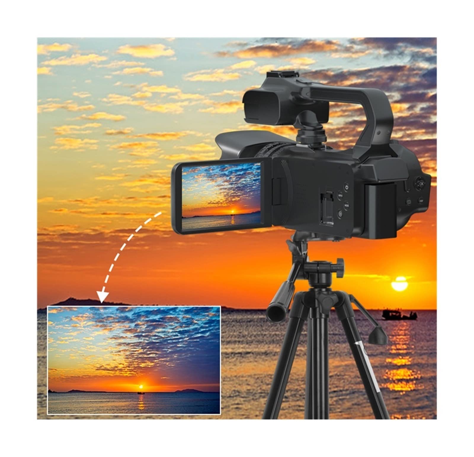 BODORME 64MP 4K Camcorder - Auto Focus Webcam for Vlogging & Streaming