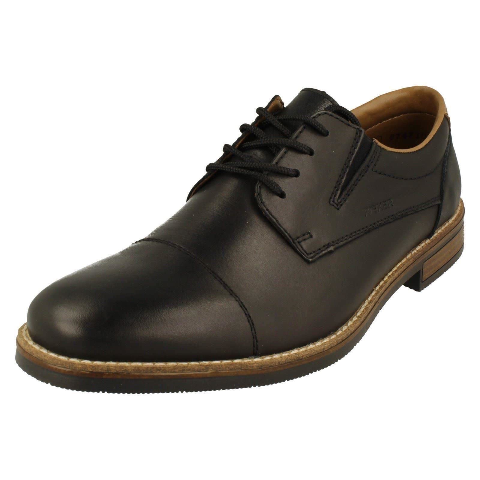 Rieker 13506 Men's Formal Lace-Up Dress Shoes for Business, Office & Special Occasions - Comfortable Leather Oxford Shoes for Professional Wear
