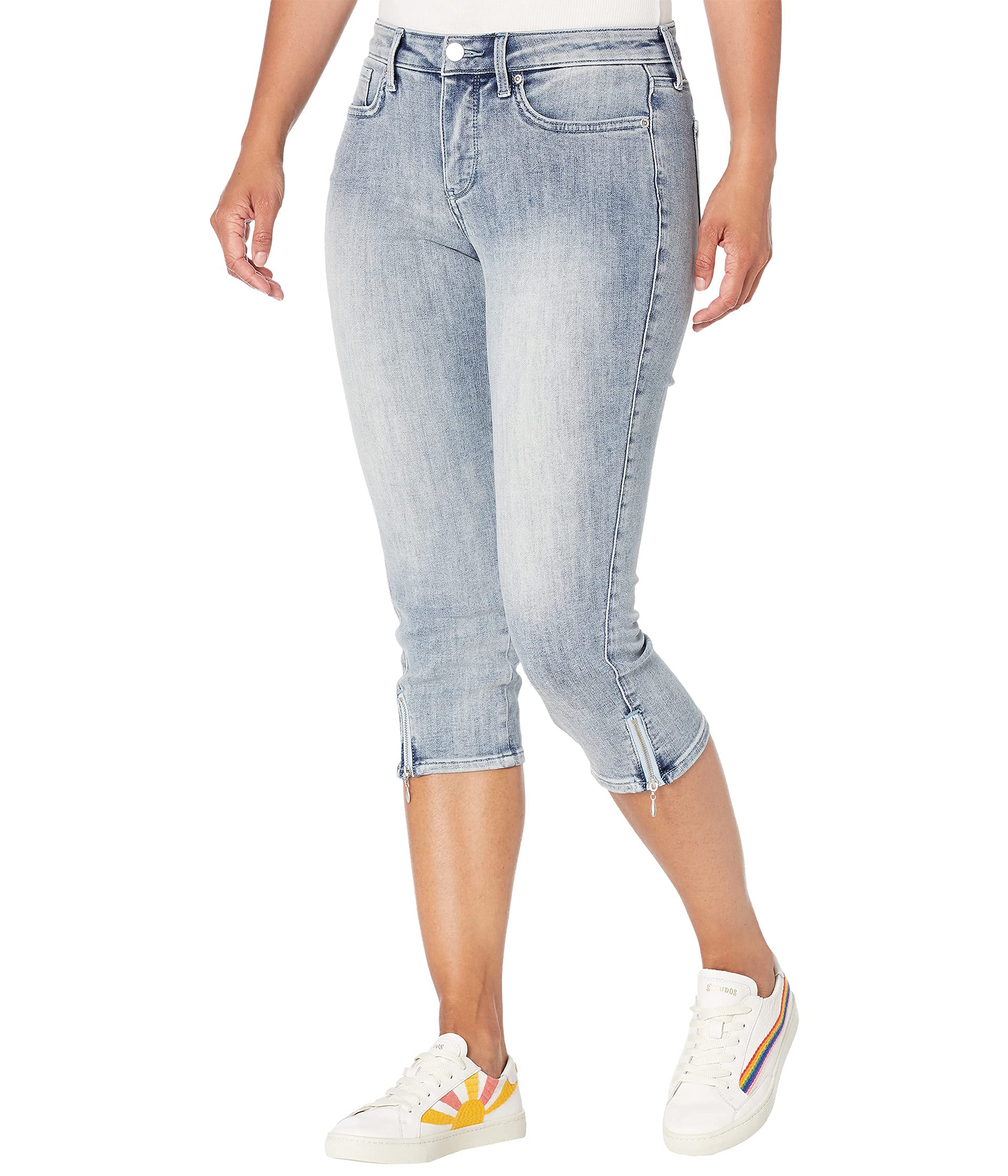 NYDJ Petite Chloe Denim Capris Ankle Jeans for Women - Comfortable Stretch Fit in Clean Affection Wash | Perfect for Casual Wear, Office Outfits & Weekend Errands