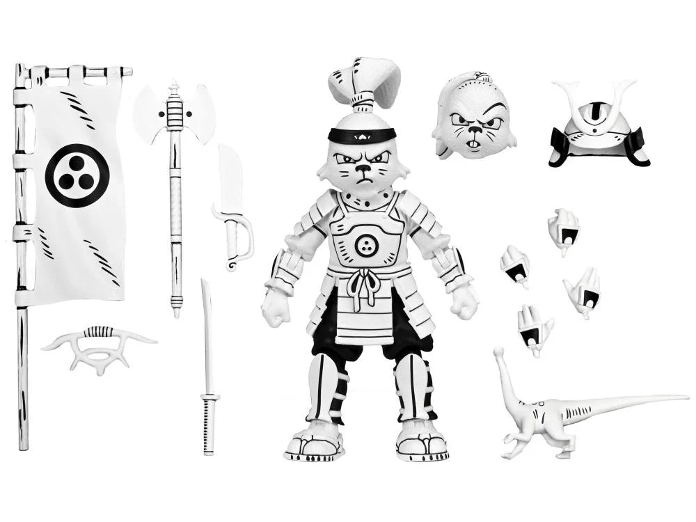 Usagi Yojimbo Samurai Action Figure - Black & White Collectible Toy for Anime Fans & Comic Book Lovers | Perfect for Display, Gifts & Cosplay Accessories