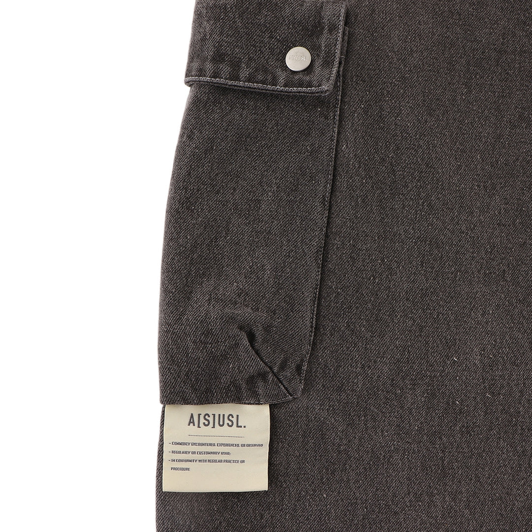 ASUSL Cargo Denim Pants for Men - Black Stretch Jeans with Multiple Pockets | Durable Workwear & Outdoor Adventure Pants