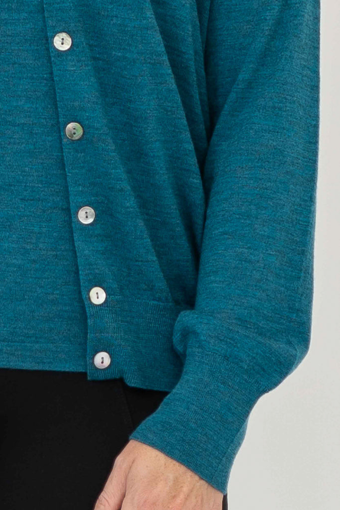 Premium Teal Merino Wool Kitten Cardigan - Soft & Cozy Knit Sweater for Cats - Perfect for Winter Warmth & Stylish Pet Fashion