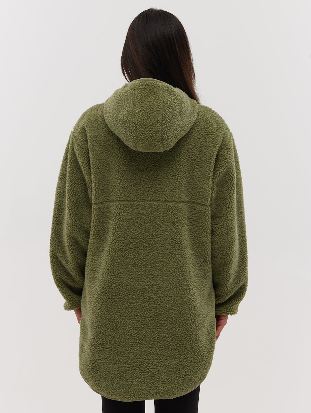 Brilli Longline Sherpa Jacket for Women - Cozy Fleece Lined Winter Coat with Pockets | Perfect for Outdoor Activities, Casual Wear & Cold Weather Fashion