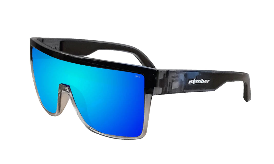 Buzz Bomb Ice Blue Mirror Z87 Safety Glasses - ANSI Z87.1 Certified for Work, Sports & Outdoor Activities - UV Protection, Anti-Fog Lens for Construction, Cycling & Shooting