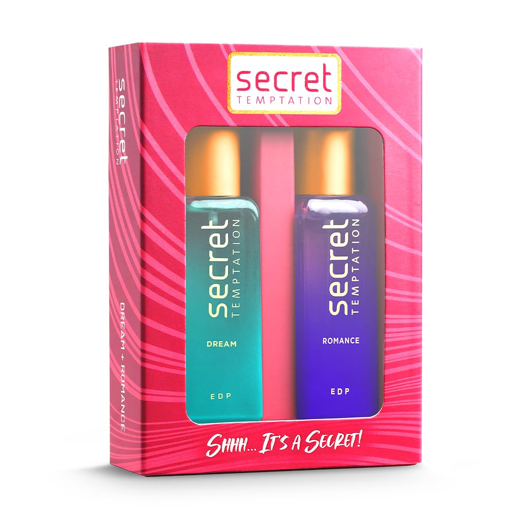 Secret Temptation Perfume Gift Set for Women - 3 x 20ml Luxury Eau De Parfum | Long Lasting Fragrance with Floral & Fruity Notes | Perfect Birthday, Anniversary & Valentine's Day Gift for Her | Home, Office & Evening Wear Scent