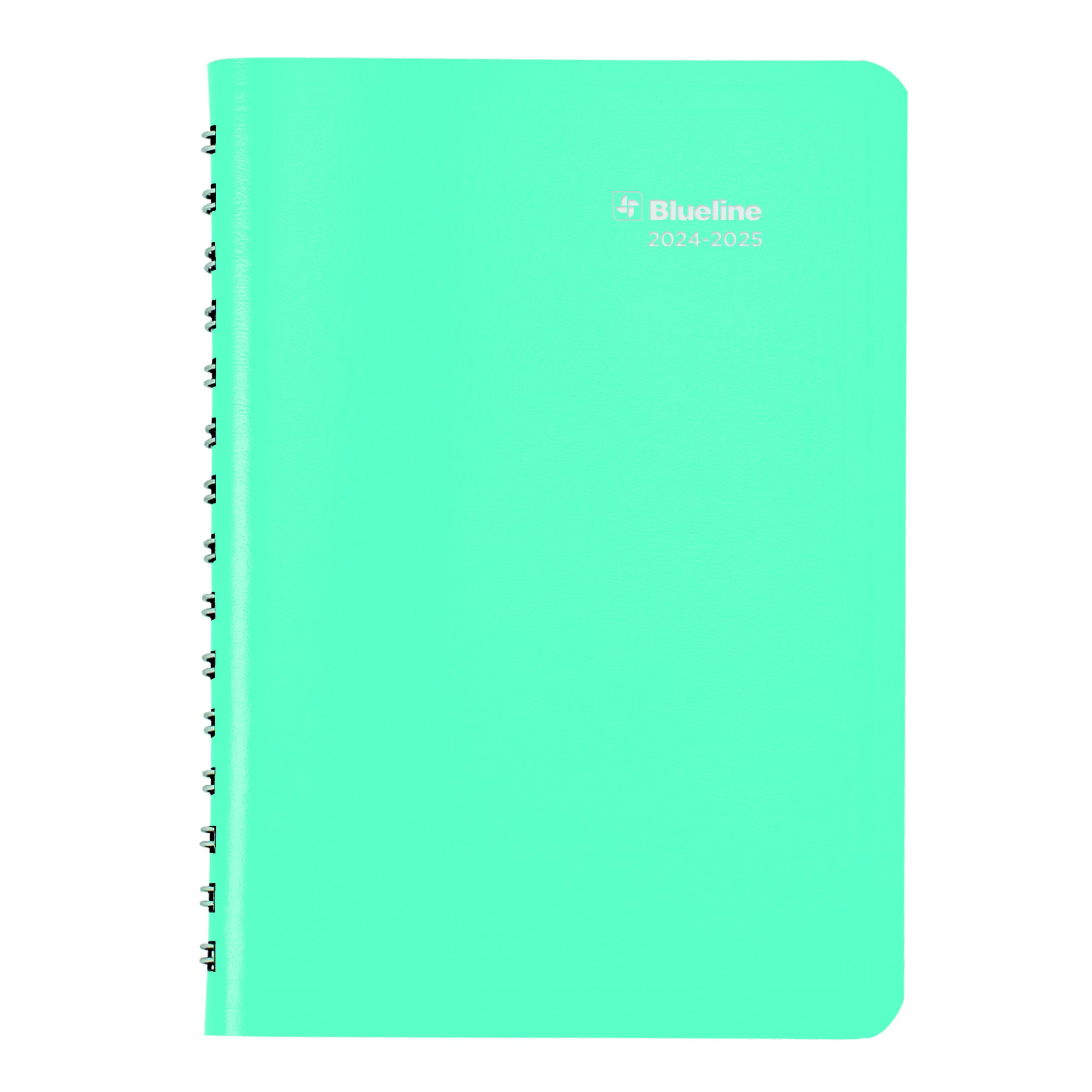 Blueline® 2024-2025 Academic Planner - August 2024 to July 2025 Daily Monthly Organizer with Twin-Wire Binding & Soft Vicuana Cover, 8