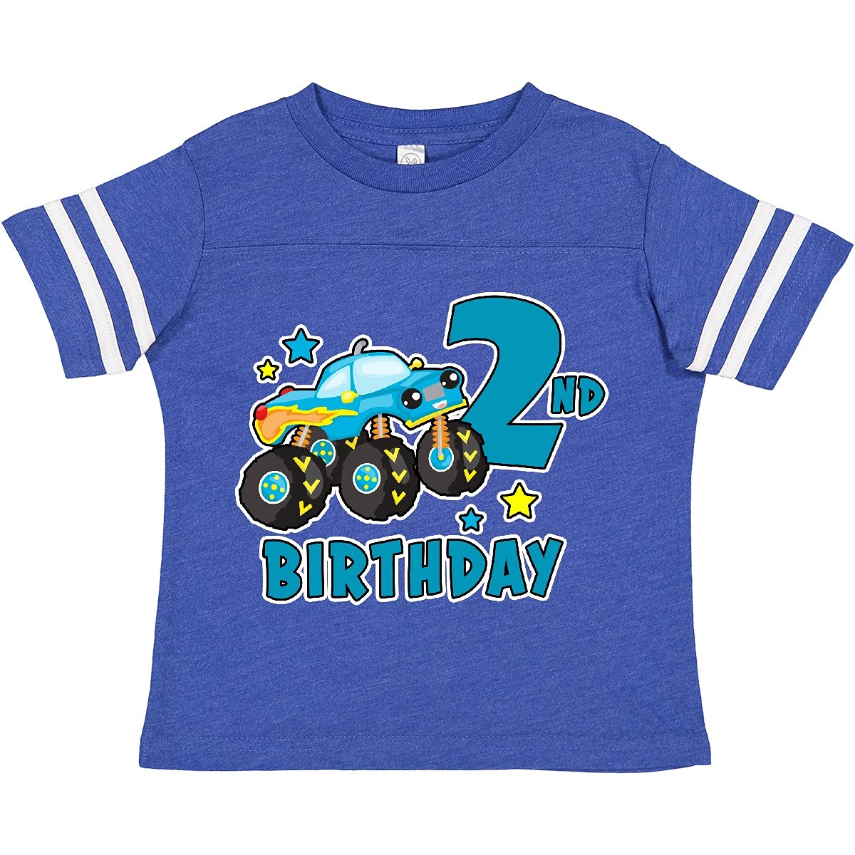 Inktastic 2nd Birthday Monster Truck Toddler T-Shirt - Cute Boys' Graphic Tee for Birthday Party & Playtime