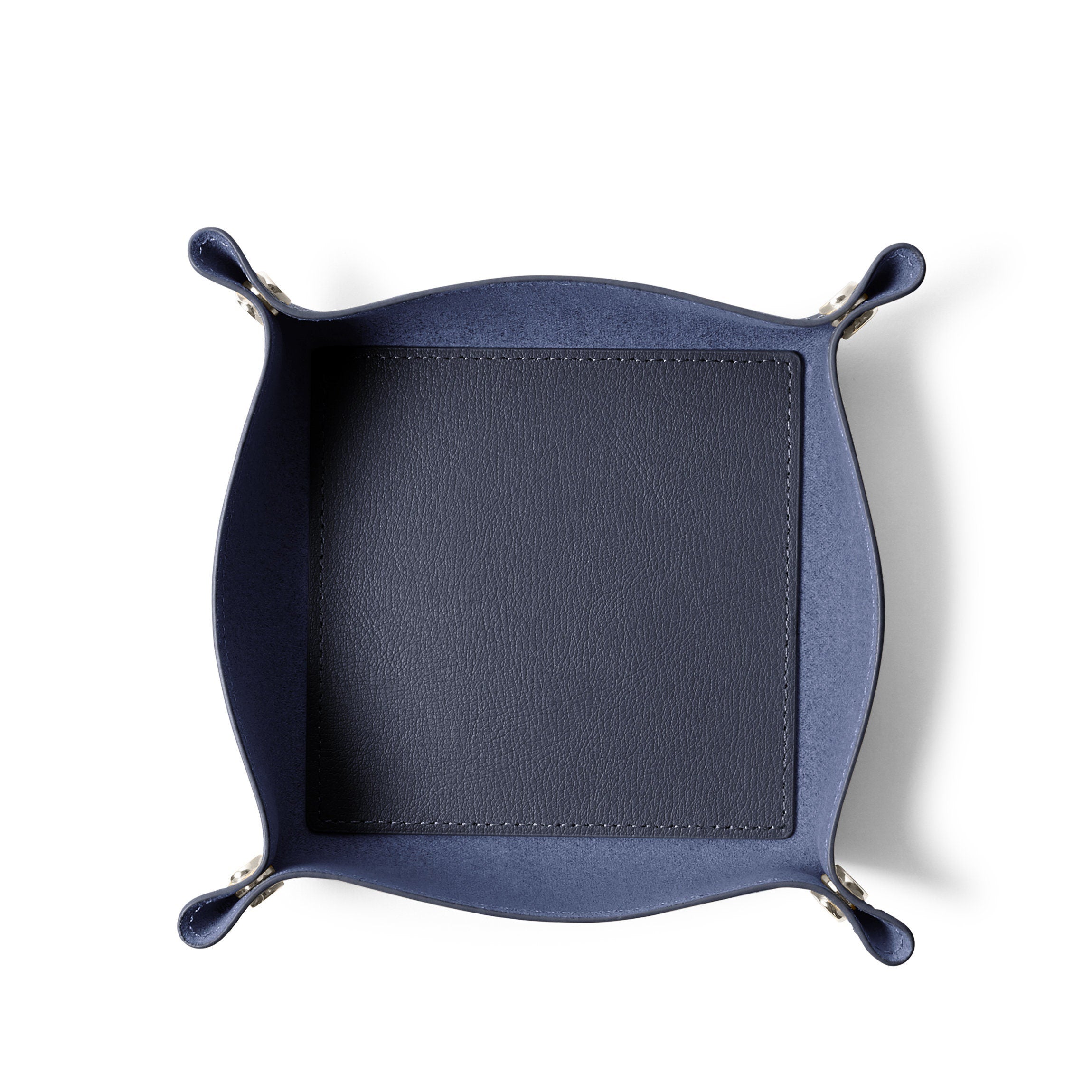 Premium Modern Unlined Valet Tray in Midnight Blue - Stylish Organizer for Jewelry, Watches & Essentials - Perfect for Dresser Top, Nightstand or Travel
