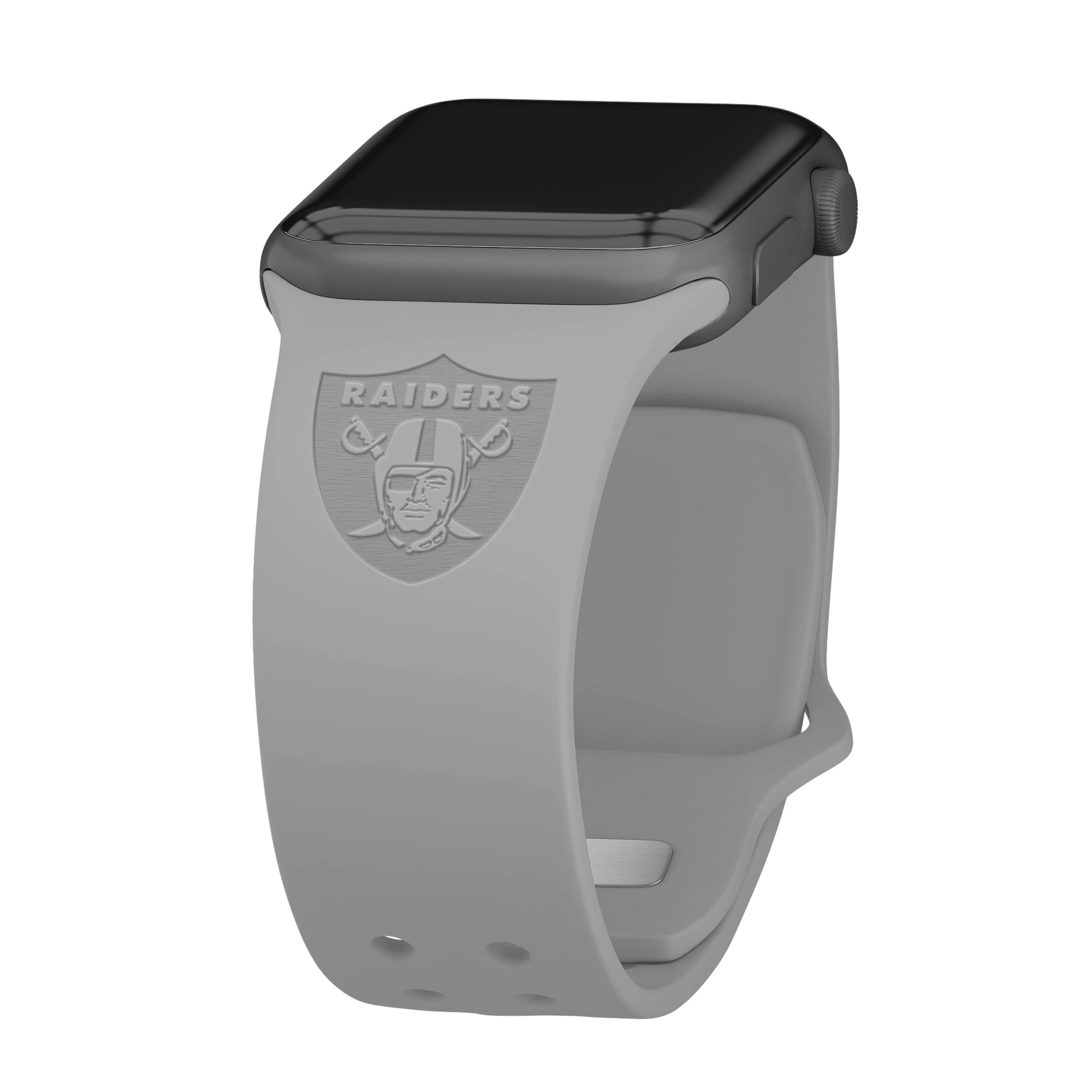 Las Vegas Raiders Apple Watch Band 42/44mm Gray for Sports & Fitness
