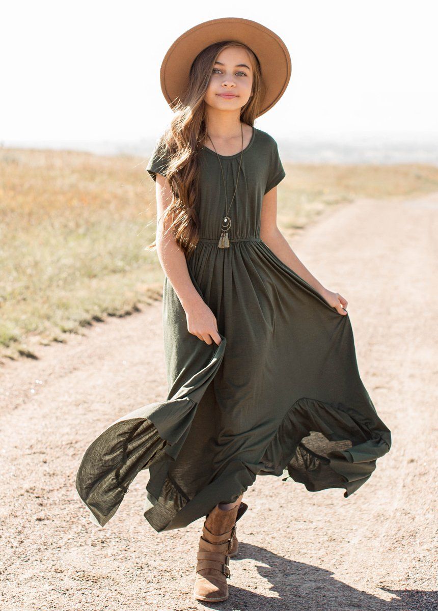 Braelyn Olive Green Dress for Women - Elegant Casual & Party Wear - Perfect for Office, Date Night & Special Occasions