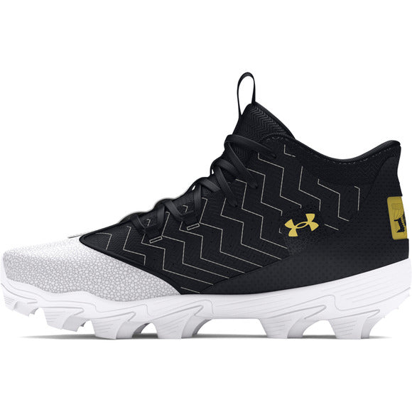 UA Youth Harper 9 RM Cleats Black 3027452 001 - Lightweight Baseball Cleats for Kids with Enhanced Traction - Perfect for Little League Games & Field Practice