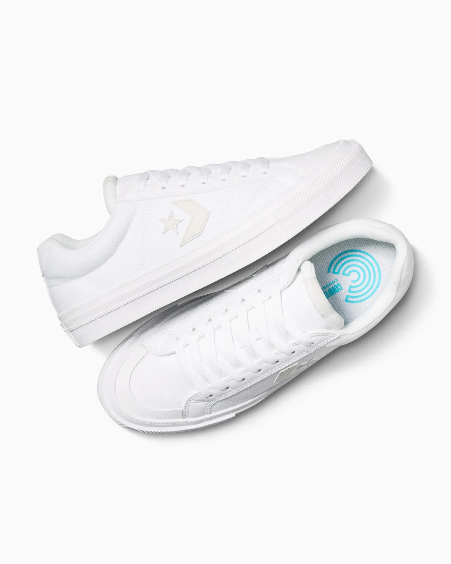 Converse Men's Low Top White Sneakers - Classic Sport Shoes for Casual Wear, Running & Street Style