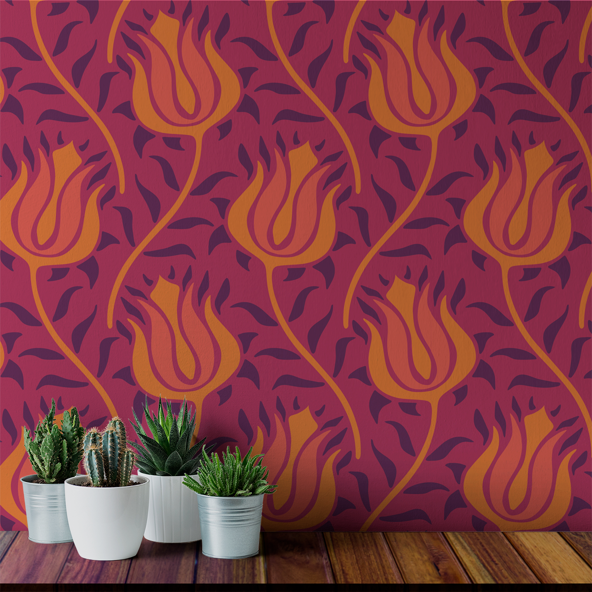 Budding India Wallpaper - Exquisite Indian Floral Wallpaper for Home Decor | Perfect for Living Room, Bedroom & Office