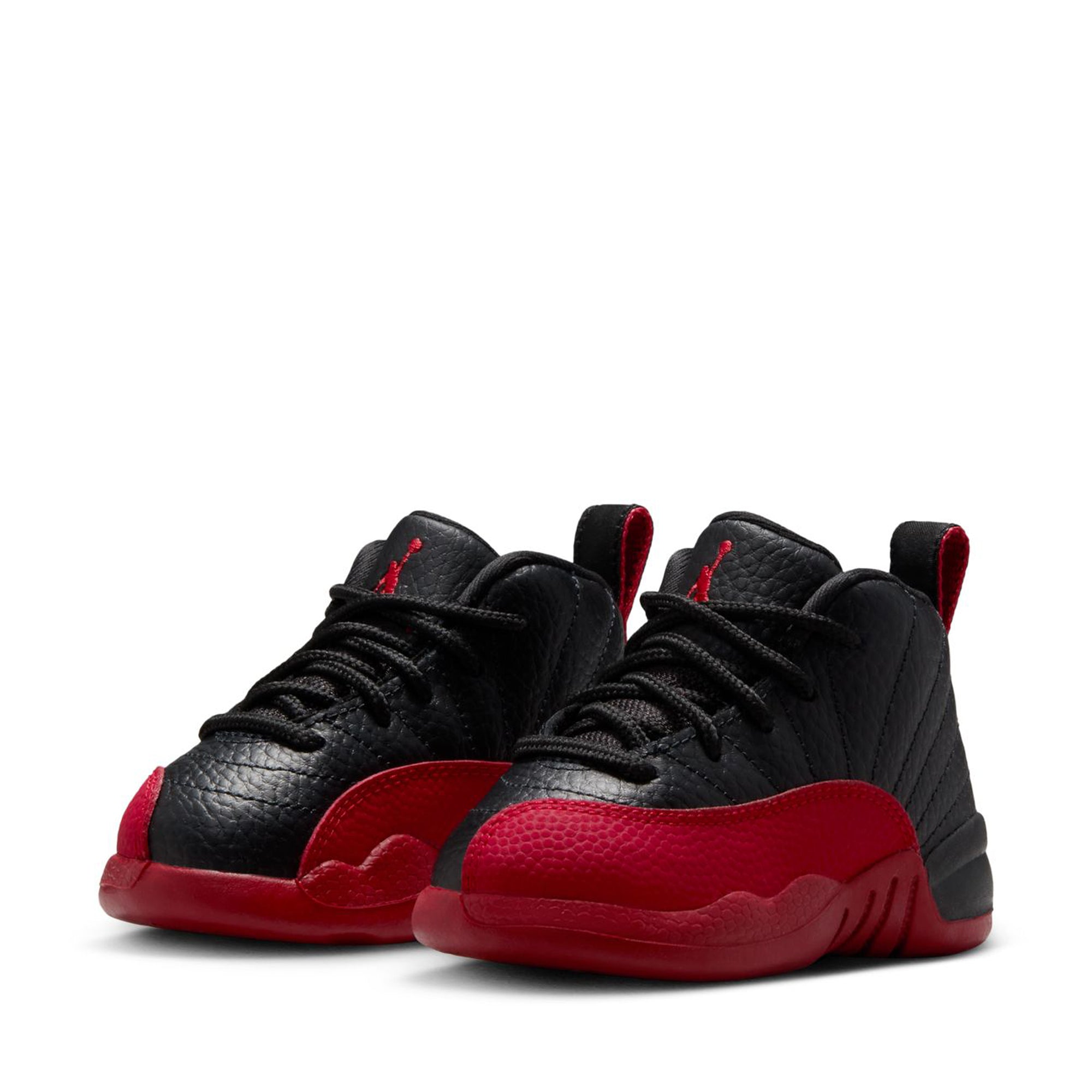 Original Jordan 12 Retro 'Flu Game' TD Sneakers - Black/Varsity Red Basketball Shoes for Men - Perfect for NBA Games & Streetwear Fashion