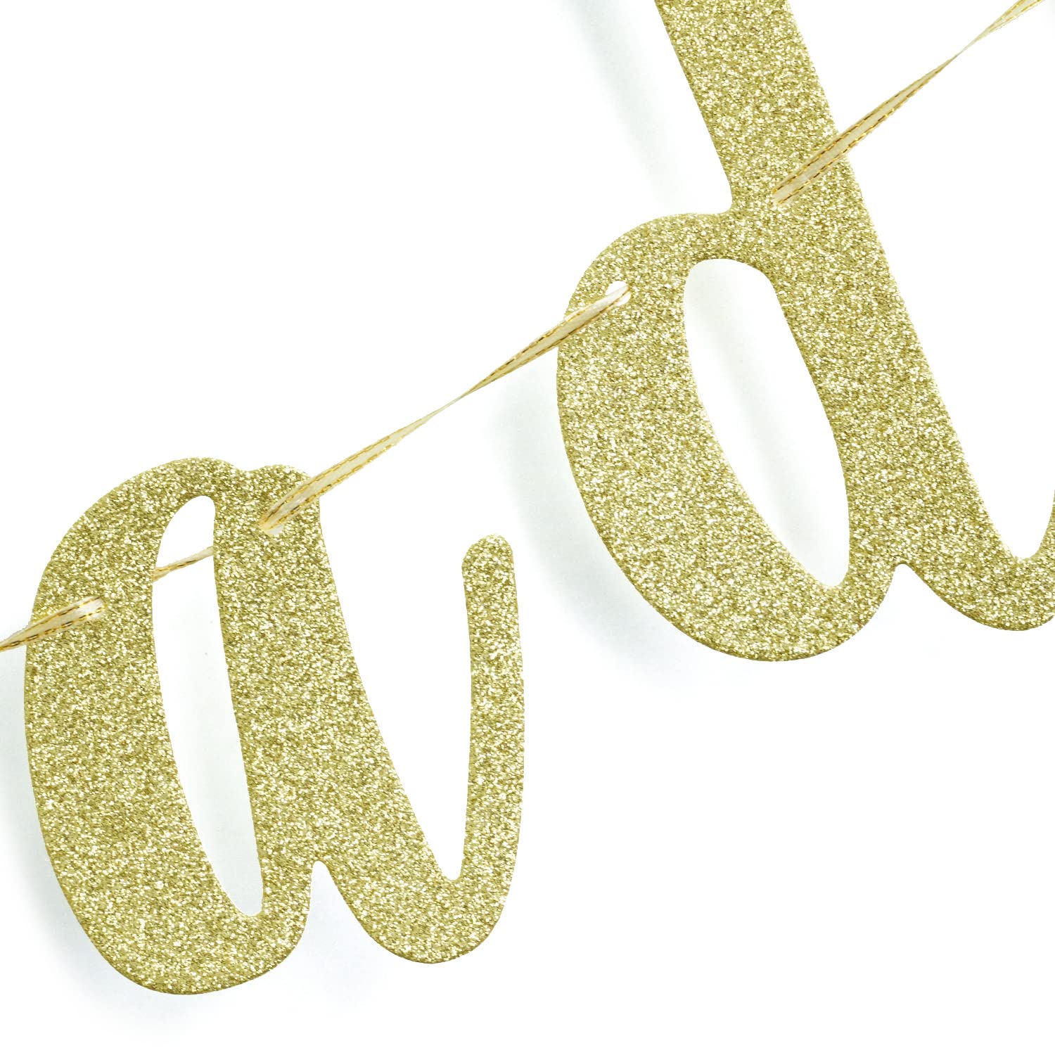 Gold Glitter Happy Birthday Dad Banner - Best Dad Ever Party Decorations for Father's Day & Birthday Celebrations - Perfect for Home, Office & Surprise Parties