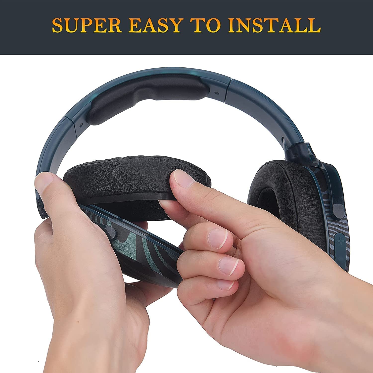 Premium Replacement Ear Pads for Skullcandy Crusher Wireless/Evo/ANC & Hesh 3 Headphones - Soft Memory Foam Cushions, Noise Isolation Earpads - Perfect for Gaming, Music & Travel Comfort