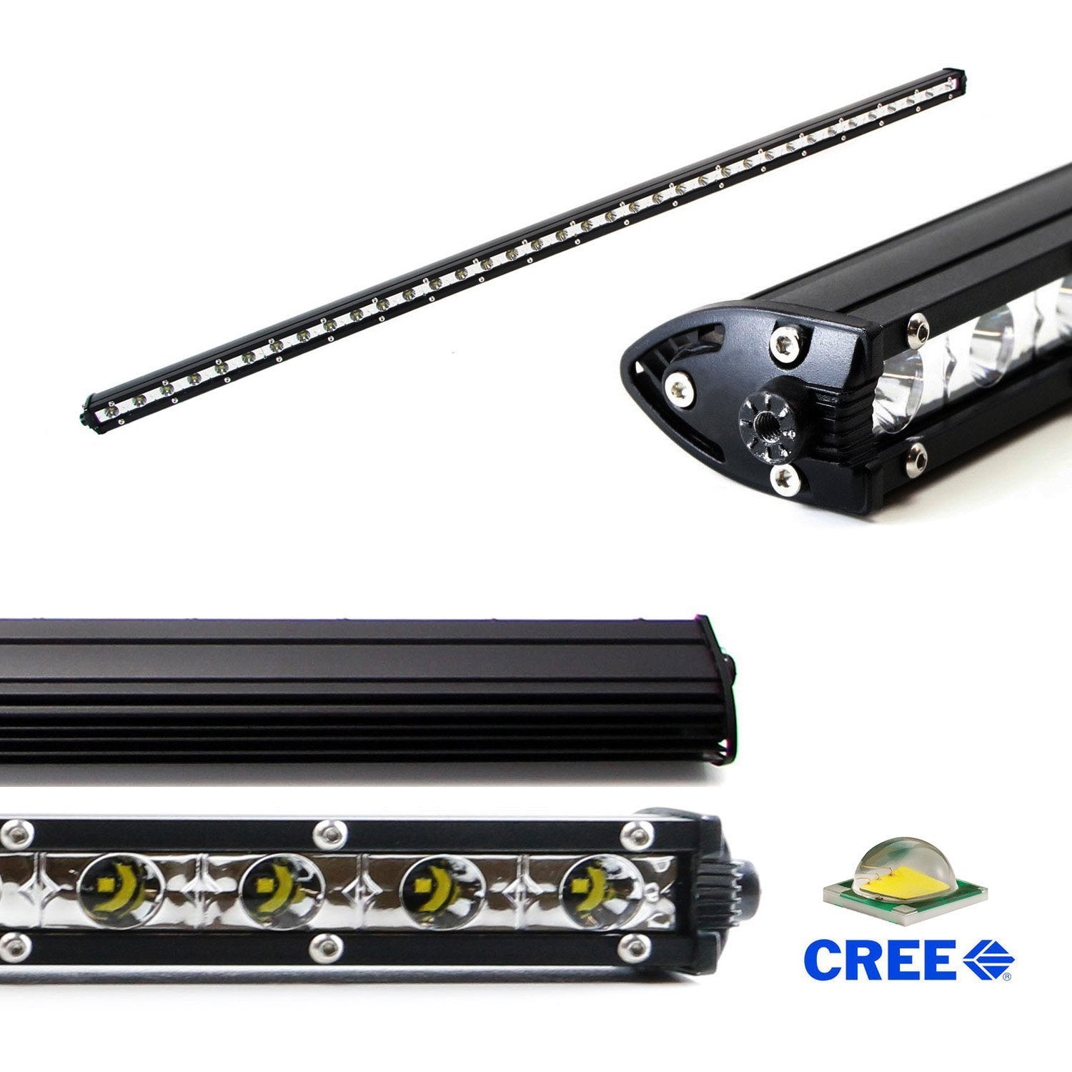108W 36 LED Light Bar with Hood Scoop Bulge Mounting & Wiring Kit - Compatible with 2014-2021 Toyota Tundra - Perfect for Off-Roading, Night Driving & Truck Customization