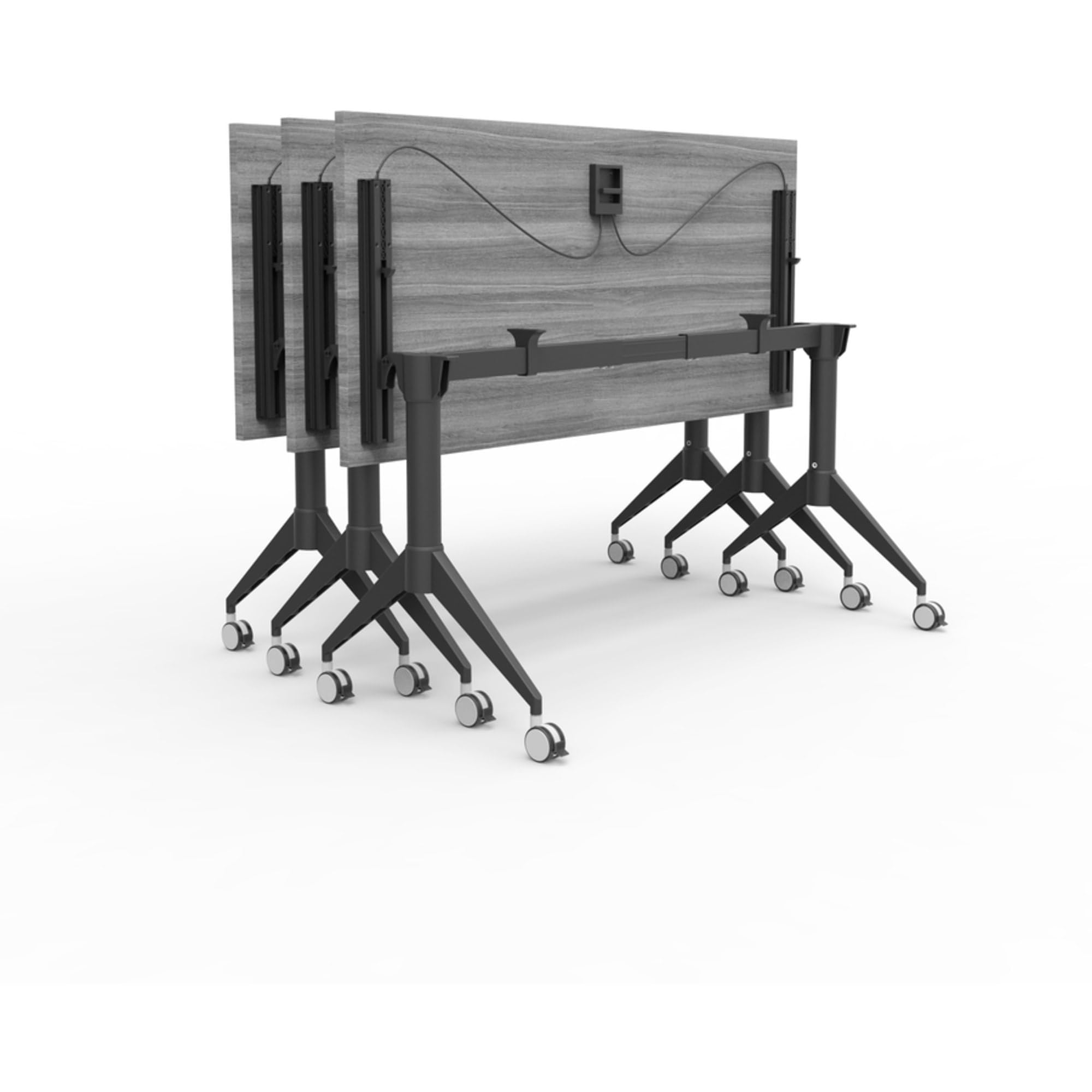 Lorell LLR60738 Black Training Table Base - Heavy Duty Adjustable Height for Classrooms, Offices & Conference Rooms