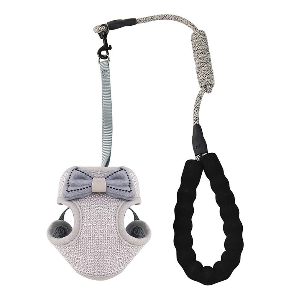 POPETPOP Adjustable Cat Harness Vest with Leash - Breathable Pet Traction Harness for Large Cats & Kittens - Durable Cat Collar & Rope for Walking, Outdoor Adventures & Training