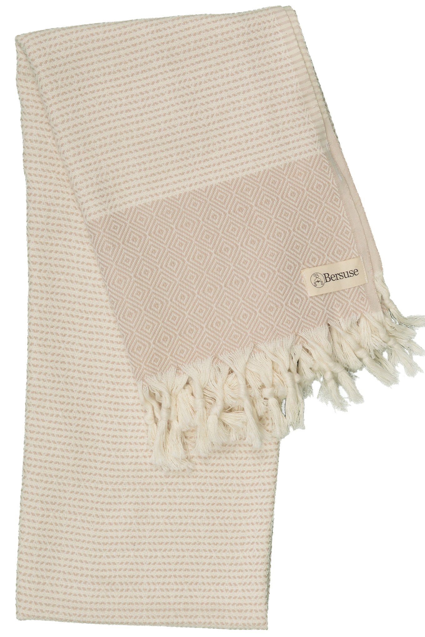 Bersuse 100% Cotton Turkish Towel Set of 6 - Ultra Absorbent Bath Towel, Beach Towel & Pool Towel (37x70 Inches, Beige) | Perfect for Vacation, Swimming, Spa Day & Summer Travel Essentials
