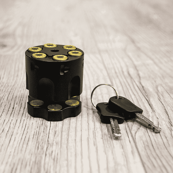 6-Shooter Disc Lock - Heavy Duty Bicycle & Motorcycle Security Lock for Outdoor Use - Ideal for Parking, Commuting & Travel Protection