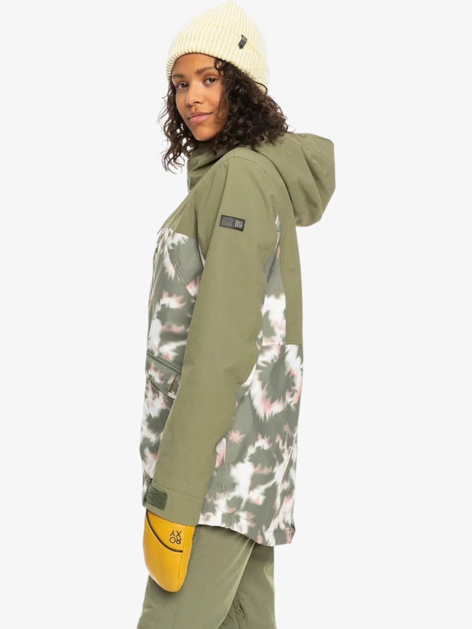 Roxy Snow Stated Verde Batik Women's Winter Jacket - Waterproof & Insulated Snowboard Coat for Skiing & Outdoor Adventures