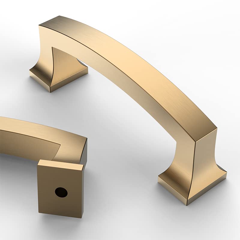 Asidrama 25 Pack 3 Inch (76mm) Champagne Bronze Cabinet Handles - Gold Kitchen Drawer Pulls for Cupboard, Dresser & Cabinet Hardware | Perfect for Modern Kitchen Renovation & Furniture Upgrade