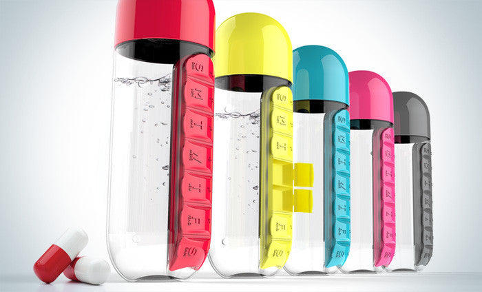 Asobu Weekly Pill Organizer - 7 Day Travel Medicine Container with Portable Design for Vitamins & Supplements - Perfect for Home, Office & Travel Use