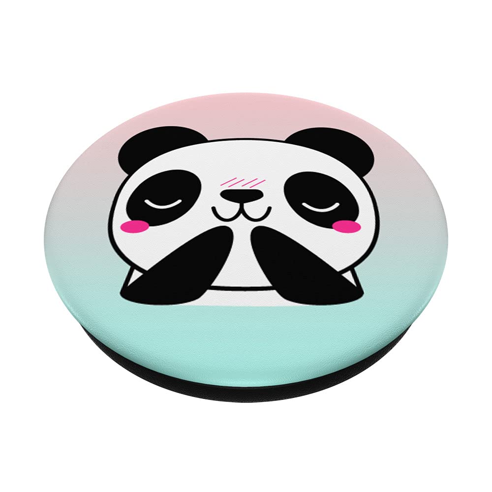 Cute Panda PopGrip - Swappable Phone Grip & Stand for Girls - Adorable Cartoon Panda Design - Perfect Gift for Kids, Teens & Panda Lovers - Great for Phones, Tablets & Daily Use