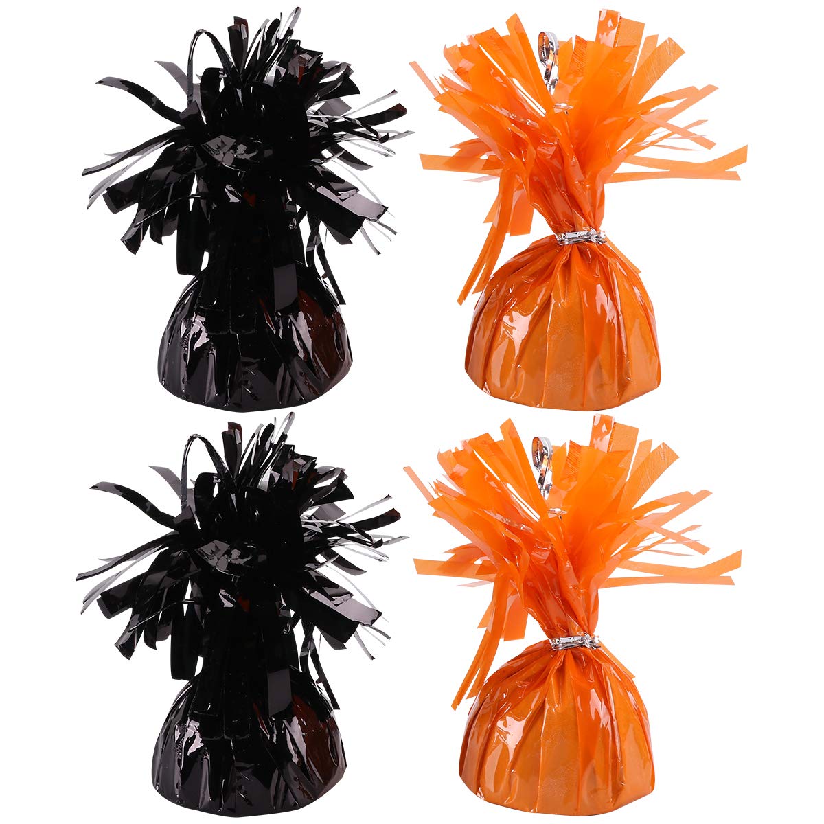 Halloween Balloon Weights - Black & Orange Decorative Balloon Clips for Birthday & Halloween Party Decorations | Perfect for Indoor & Outdoor Party Decor, Photo Backdrops, and Themed Events