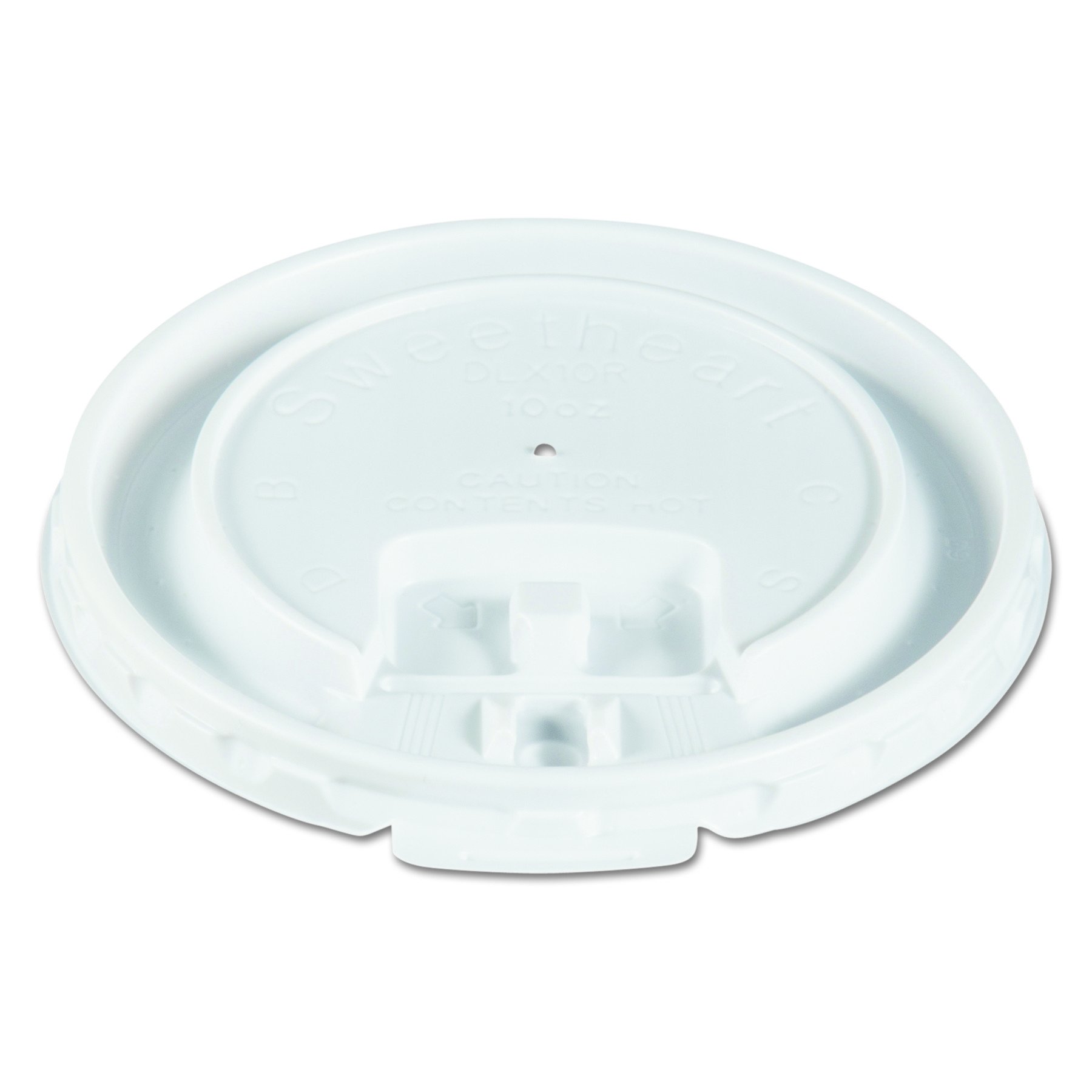 Solo DLX10R-00007 White Lock Back Reclosable Plastic Lids - 2000 Pack for Trophy Plus Cups | Secure Fit, Leak-Proof Design | Perfect for Parties, Events & Food Service Businesses